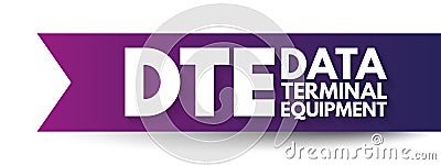 DTE - Data Terminal Equipment is an end instrument that converts user information into signals or reconverts received signals, Stock Photo