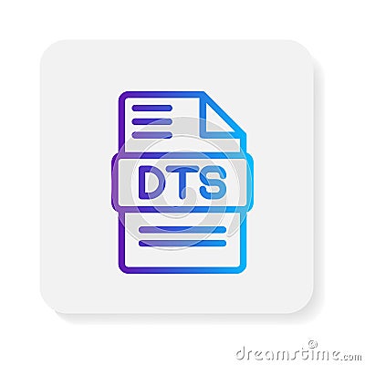 Dts flat icons. files type, document symbol icon. can be used for website, ui and mobile app. Vector illustration Vector Illustration