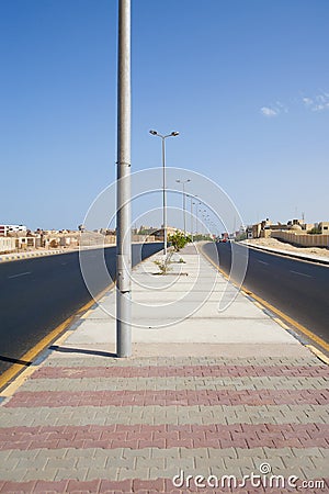 Dual carriageway road Stock Photo