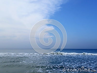 Dual colour water in Arabian sea Stock Photo