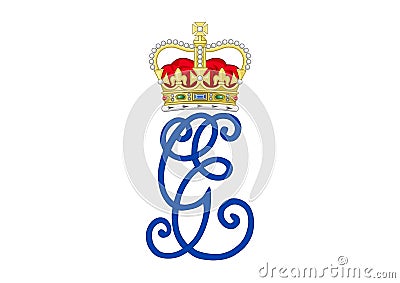 Dual Cypher of King George VI and Queen Elizabeth of Great Britain Stock Photo