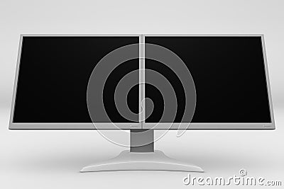 Dual LCD display Stock Photo