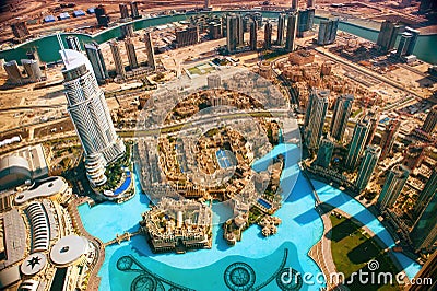 Dubai aerial view Stock Photo