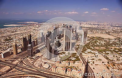 Dubai aerial view Stock Photo