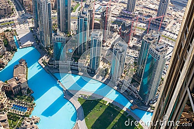 Dubai aerial view Stock Photo