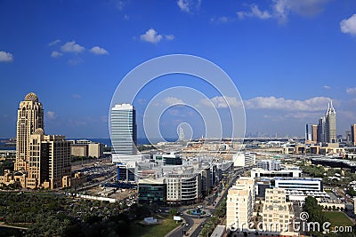 Dubai Aerial view, united arab emirates Stock Photo