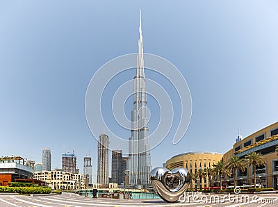 Dubai Burj Khalifa Kalifa skyscraper building skyline architecture mall in United Arab Emirates Editorial Stock Photo