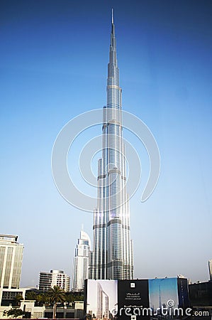 Dubai. Burj Khalifa. The tallest building in the world Editorial Stock Photo