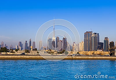 Dubai cityscape in UAE Editorial Stock Photo