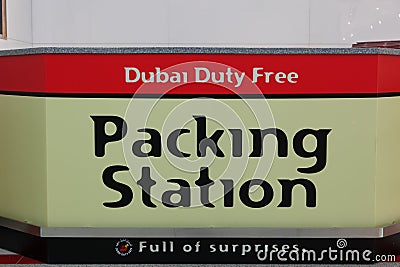 Dubai duty fee packing Editorial Stock Photo