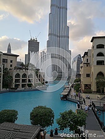 Dubai fountain Editorial Stock Photo