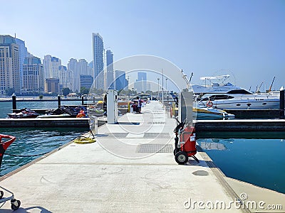 Dubai harbour port uae Editorial Stock Photo
