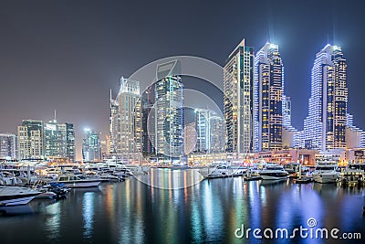 Dubai - JANUARY 10, 2015: Marina district on Editorial Stock Photo