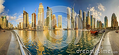 Dubai Marina bay, UAE Stock Photo