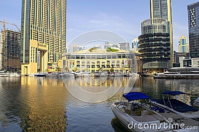 Dubai Marina Mall is an indoor shopping mall in Dubai Editorial Stock Photo