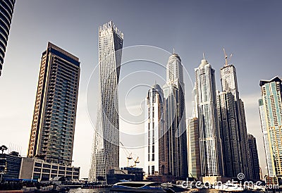 Dubai Marina Skyline Stock Photo