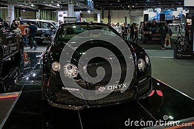 Dubai Motor Show - Bentley corner displaying their epic new cars Editorial Stock Photo