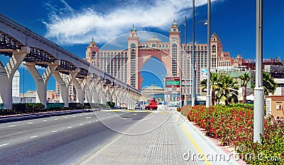 Arrival by road at oriental arabian luxury hotel Editorial Stock Photo