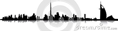 Dubai skyline Vector Illustration