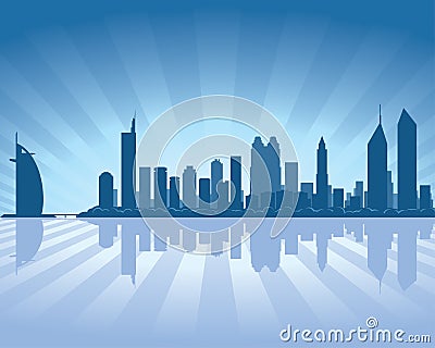 Dubai skyline Vector Illustration