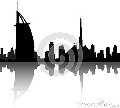 Dubai Skyline Vector Illustration