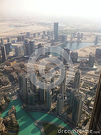 Dubai skyview from Burjkalifa Stock Photo
