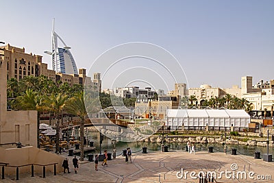 DUBAI, UAE - May 1, 2024 : View of the Souk Madinat Jumeirah, Dubai, UAE Editorial Stock Photo