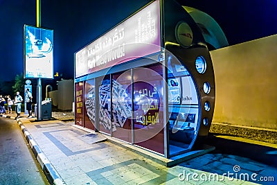 Dubai Air Conditioned Bus Stop Editorial Stock Photo