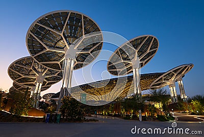 Dubai, United Arab Emirates - February 4, 2020: Terra Pavilion at the EXPO 2020 built for EXPO 2020 scheduled to be held in 2021 Editorial Stock Photo