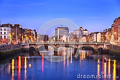 Dublin city skyline Stock Photo