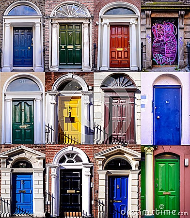 Dublin doors Stock Photo