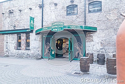 Entrance to Jameson Distillery bow street. Editorial Stock Photo