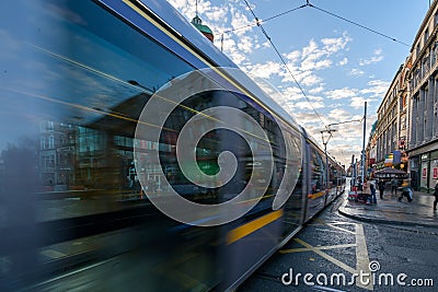 Dublin Luas tram rail system Editorial Stock Photo
