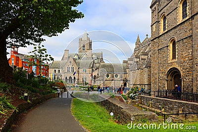 Christ Church Cathedral is one of Dublin's oldest buildings, Editorial Stock Photo