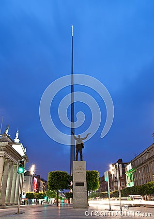 Dublin Spire by night Stock Photo