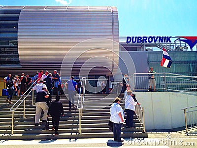 Dubrovnik Airport arrivals Editorial Stock Photo