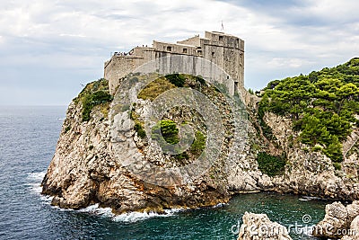 Dubrovnik ancient fortress view, Croatia Stock Photo