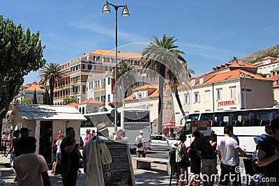 Dubrovnik, Croatia, June 2015. A view of the city outside the walls of the fortress. Editorial Stock Photo