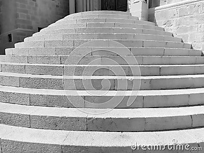 Dubrovnik, Croatia, View of the street of St. Dominic, stairs of the Church of St. Dominic. Sightseeing and tourism Stock Photo