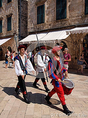 Dubrovnik guards Editorial Stock Photo