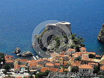 Dubrovnik - Lovrijenac - Croat Stock Photo