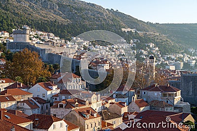 Dubrovnik town view, Croatia, Adriatic sea Stock Photo