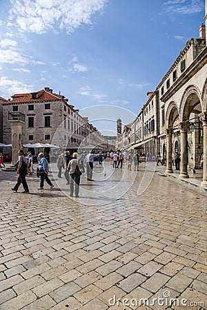Dubrovnik. View of old town. Stradun Editorial Stock Photo