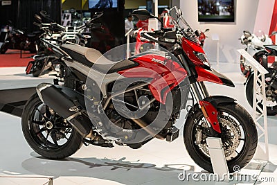 Ducati Hypermotard on display Editorial Stock Photo