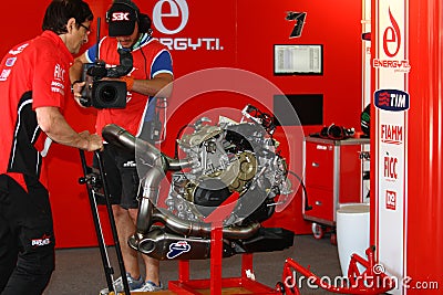 Ducati Panigale official racing team WSBK Editorial Stock Photo