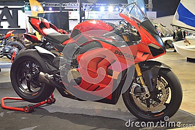 Ducati panigale v4 at performance and lifestlye expo in Pasay, Philippines Editorial Stock Photo