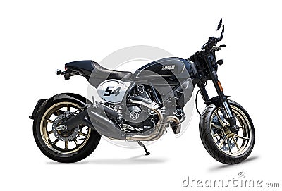 Ducati Scrambled Cafe Racer Editorial Stock Photo