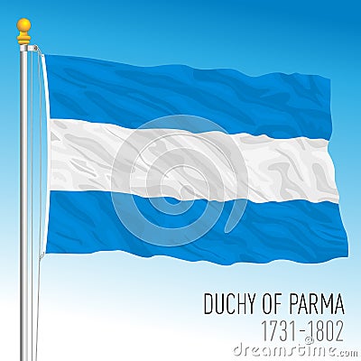 Duchy of Parma historical flag, Parma, ancient preunitary country, Italy Vector Illustration