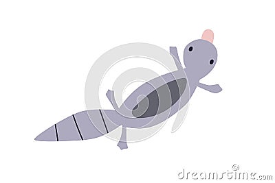 Duck-billed platypus, cute Australian animal. Funny exotic tropical mammal, Australia fauna in kids Scandinavian style Vector Illustration