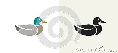 Duck and drake Vector Illustration